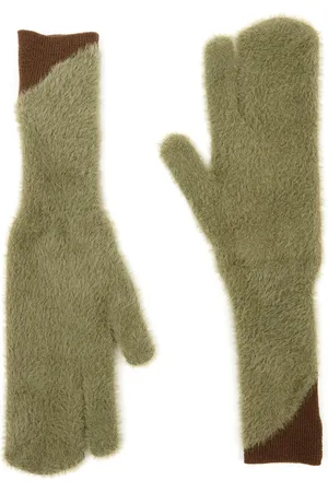 Maison Margiela Guantes texturizados con diseño de dos tonos
