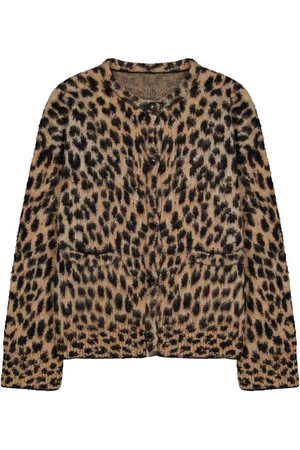 LANEUS Cárdigan con animal print