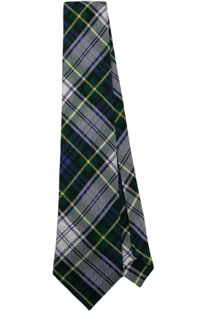 Comme des Garçons Corbata con motivo de cuadros tartán