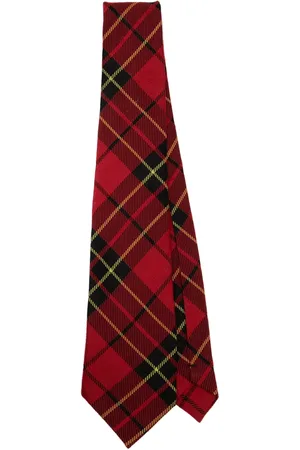 Comme des Garçons Corbata con motivo de cuadros tartán