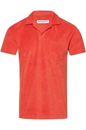 Orlebar Brown Playera tipo polo de tejido de rizo