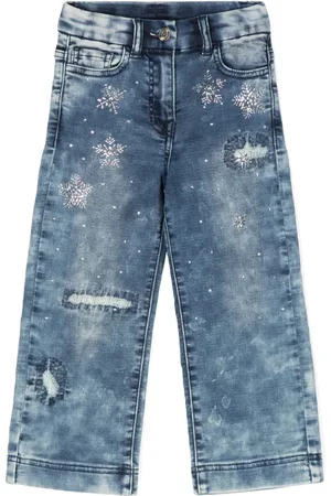 MONNALISA Jeans con detalles de cristal