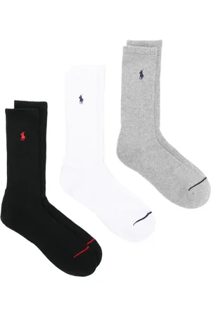 Ralph Lauren Pack de tres pares de calcetines con logo bordado