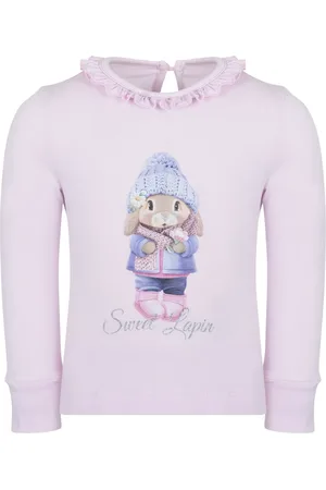 Lapin House Playera manga larga con estampado gráfico