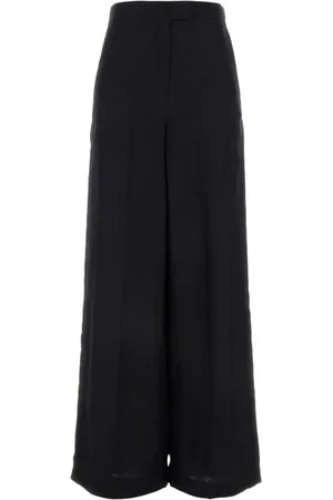 Fendi Pantalones de seda con monograma en jacquard