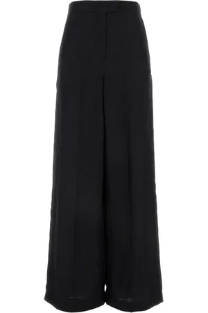 Fendi Pantalones de seda con monograma en jacquard