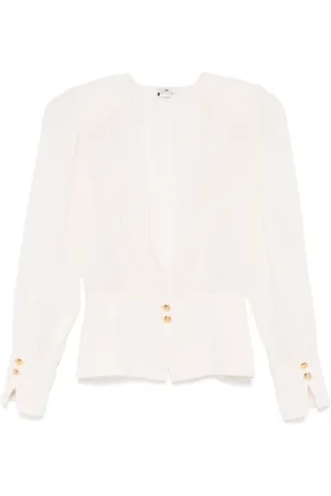 Elisabetta Franchi Blusa con detalle plisado