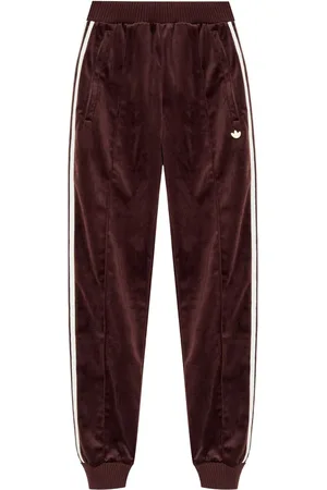 adidas Pants de terciopelo con parche del logo