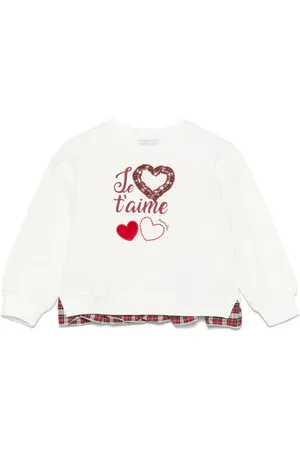 MONNALISA Sudadera con parche de corazón