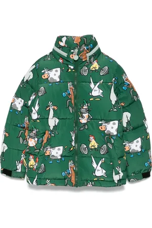 Stella McCartney Chamarra con ilustración estampada