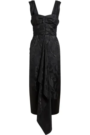 Etro Vestido midi con motivo floral en jacquard