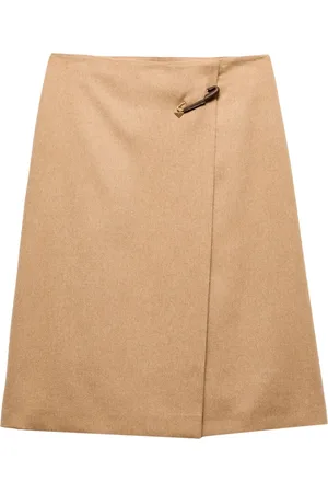 Prada Falda midi con diseño acampanado