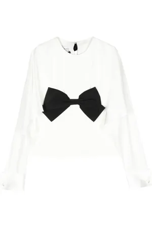 Edward Achour Paris Blusa con aplique de lazo