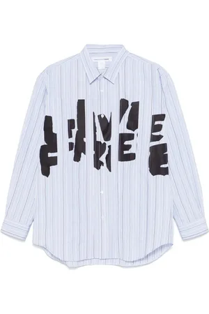 Comme des Garçons Camisa con rayas estampadas