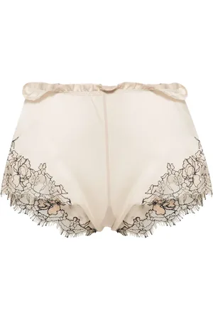 CARINE GILSON Shorts de pijama con ribete de encaje