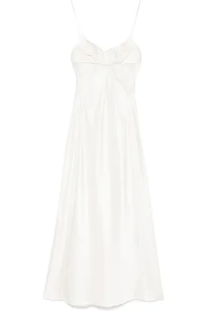 Jil Sander Vestido midi de satén
