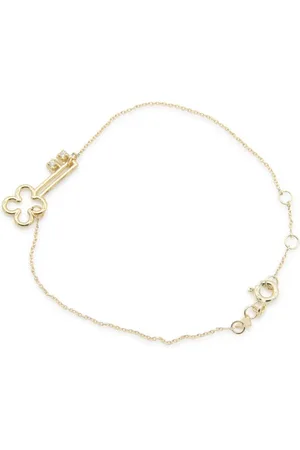 Aliita Pulsera Llavecita Brillante en oro amarillo de 9kt con diamantes