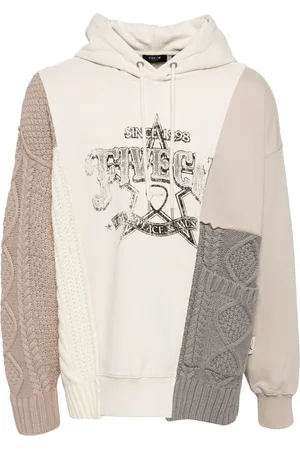 FIVE CM Hoodie con panel tejido