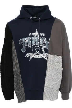 FIVE CM Hoodie con panel tejido