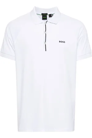 HUGO BOSS Playera tipo polo con paneles en contraste
