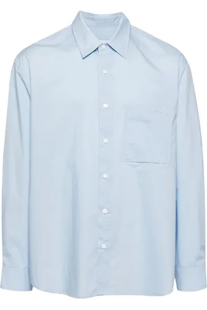 Solid Camisa con bolsillo de parche