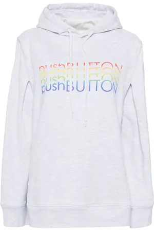 pushBUTTON Hoodie con logo estampado