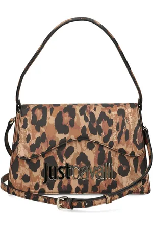 Roberto Cavalli Tote con estampado de leopardo