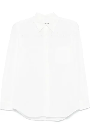 Comme des Garçons Camisa de seda con encaje floral