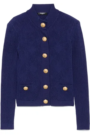 Balmain Cárdigan con motivo de cuadros gingham