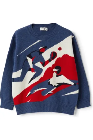Il gufo Suéter tejido en intarsia