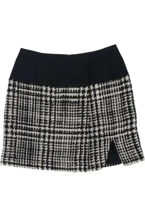Dior Falda corta con motivo pied de poule 2000