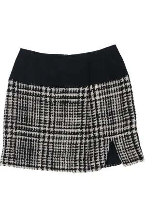 Dior Falda corta con motivo pied de poule 2000