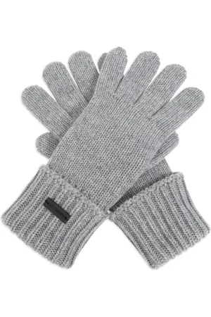 Saint Laurent Guantes con aplique del logo