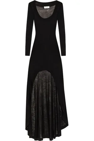 Saint Laurent Vestido con diseño asimétrico