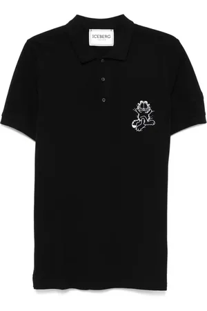 Iceberg Playera tipo polo con caricatura estampada