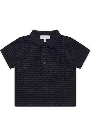 Emporio Armani Playera tipo polo con logo estampado