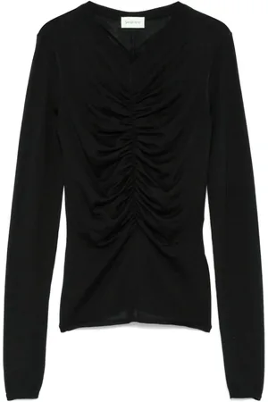 Saint Laurent Suéter fruncido