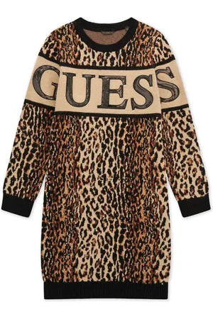Guess Vestido con estampado de leopardo