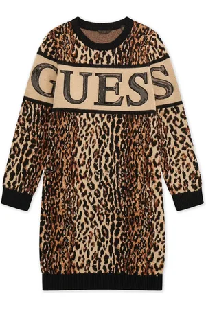 Guess Vestido con estampado de leopardo