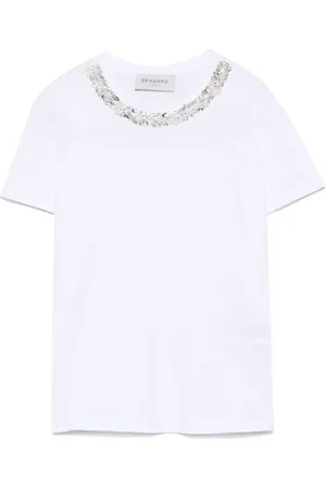 Ermanno Firenze Playera con detalles de cristal