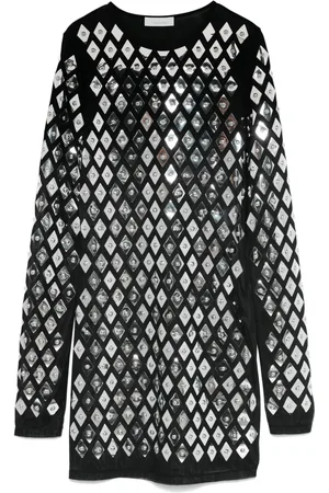 Paco rabanne Vestido corto con apliques geométricos