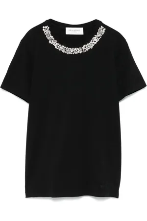 Ermanno Firenze Playera con detalles de cristal