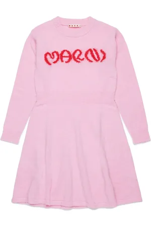 Marni Vestido midi con logo en jacquard
