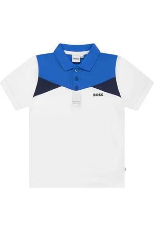 HUGO BOSS Playera tipo polo con diseño de paneles