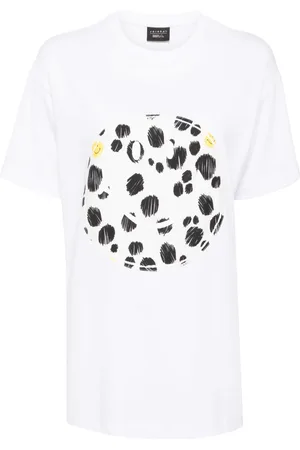 JOSHUA SANDERS Playera oversize con motivo Smiley
