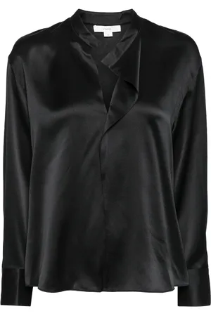 Vince Blusa de seda con diseño drapeado
