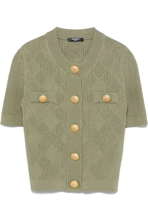 Balmain Cárdigan manga corta