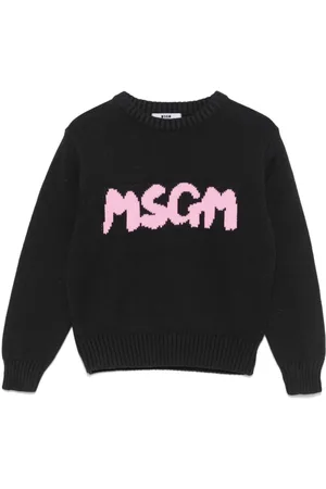 Msgm Suéter con logo en jacquard