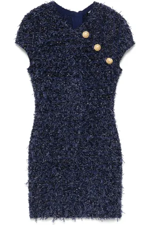 Balmain Vestido corto de bouclé