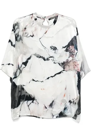 Roberto Cavalli Blusa con estampado jaspeado